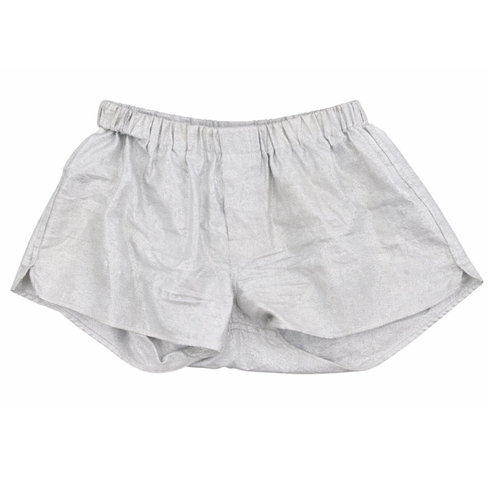 Marrakshi Life Silver Metallic Shorts Size XS